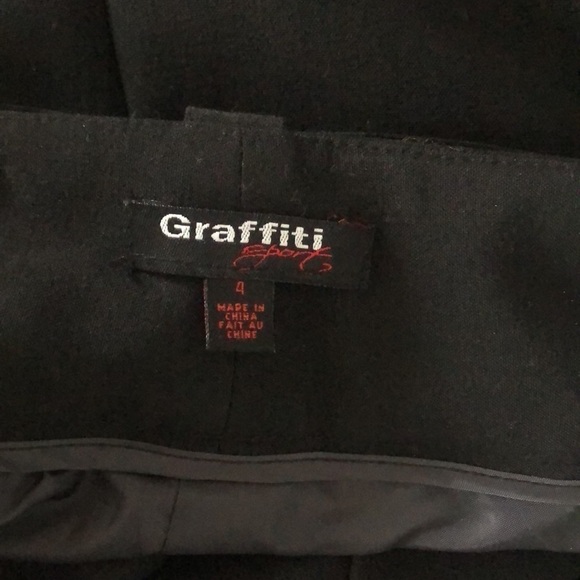 Pencil Skirt NWTs Black Vintage Graffiti Size 6 - Picture 9 of 14